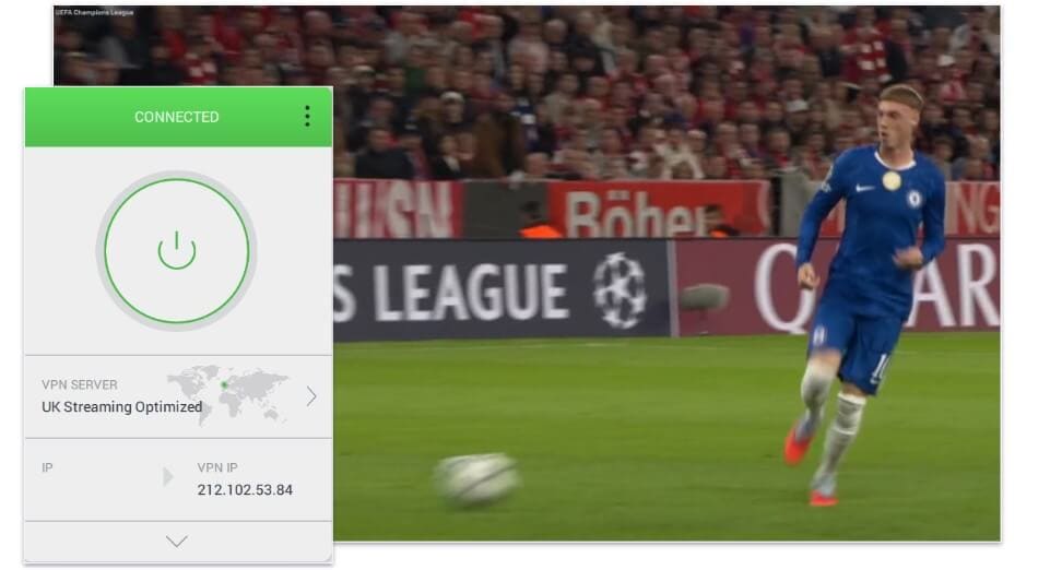 🥈2. Private Internet Access — モバイルでチャンピオンズリーグの試合をストリーミングするのに最適なVPN