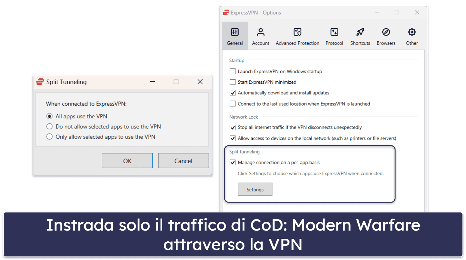 🥇 1. ExpressVPN: la migliore VPN in assoluto per Call of Duty: Modern Warfare 3