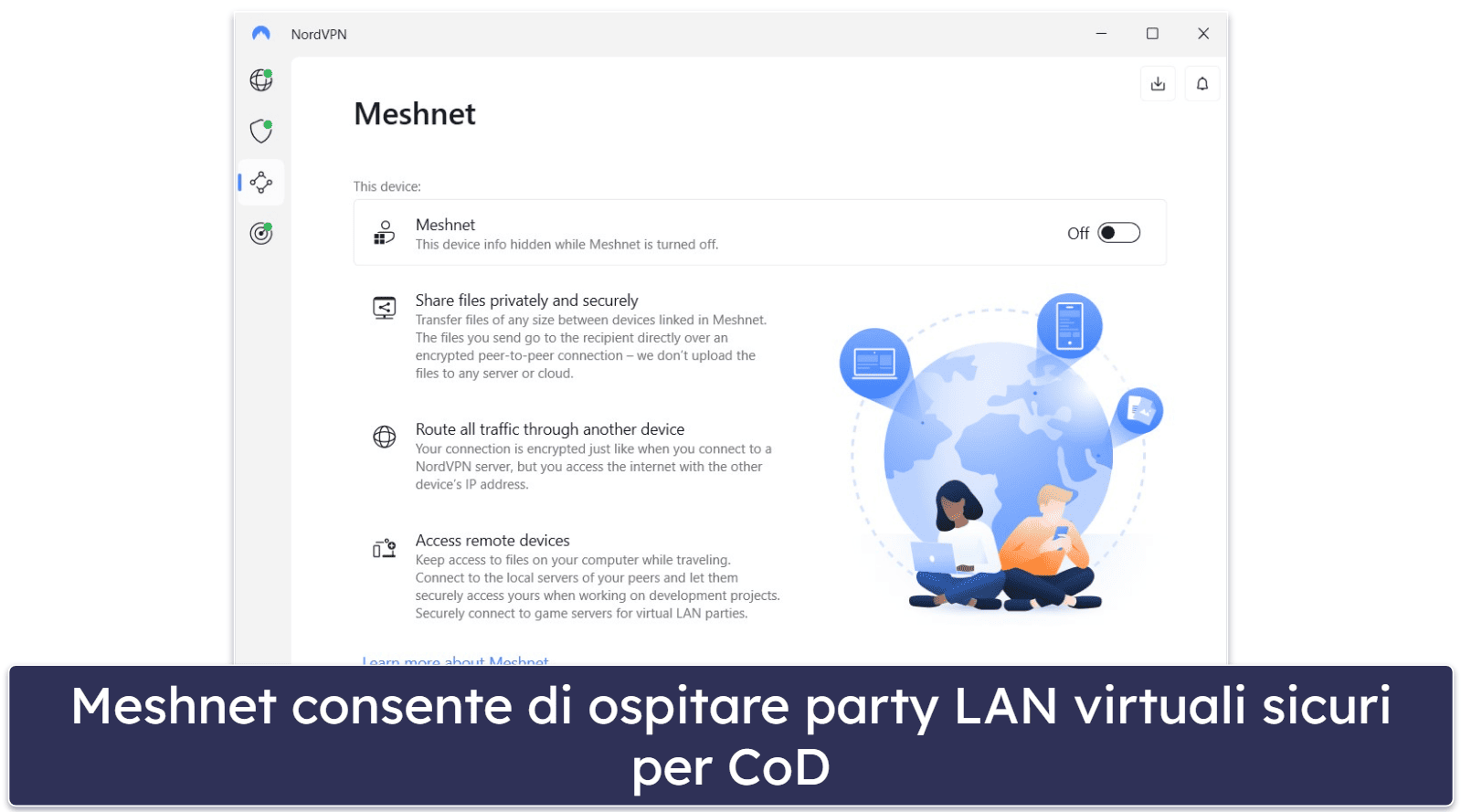 4. NordVPN: VPN sicura con gruppi LAN virtuali per CoD: MW3