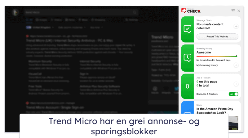 9. Trend Micro — best for sikker surfing