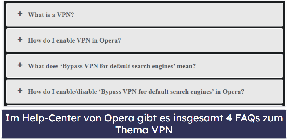 Opera VPN Pro – Kundensupport
