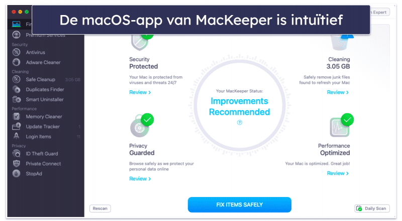 Bonus. MacKeeper — Intuïtieve en veelzijdige antivirus voor Mac