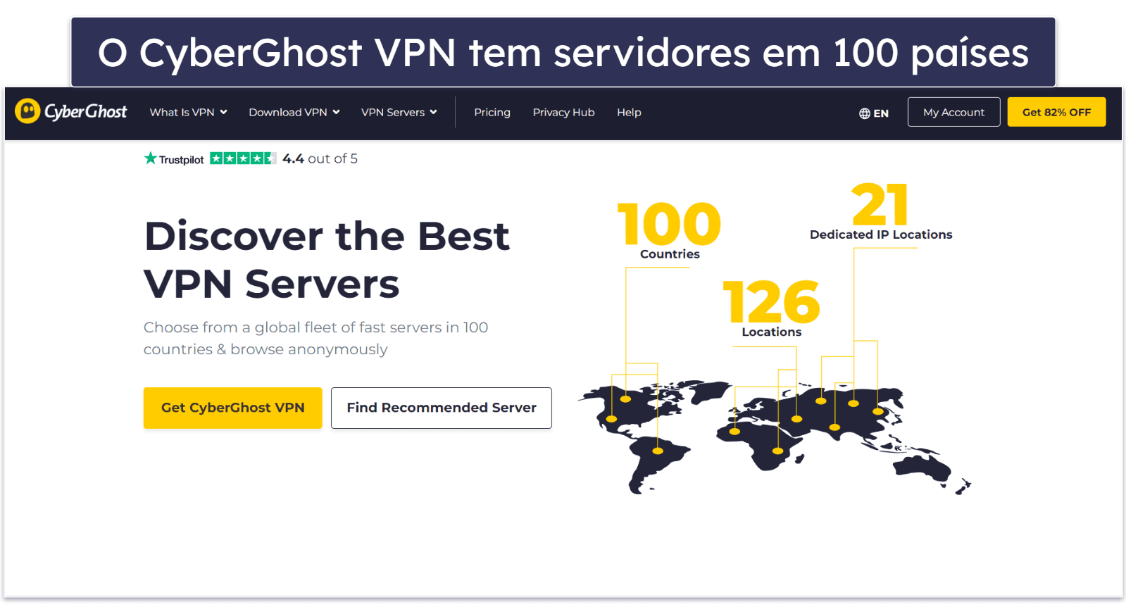 Servidores e endereços IP do CyberGhost VPN