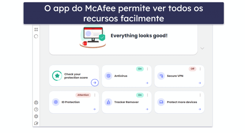 4. McAfee Total Protection — melhor opção para segurança online (+ ótimo para famílias)