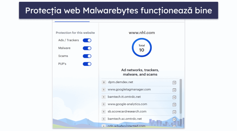 10. Malwarebytes — Cel mai bun pentru protecție de bază