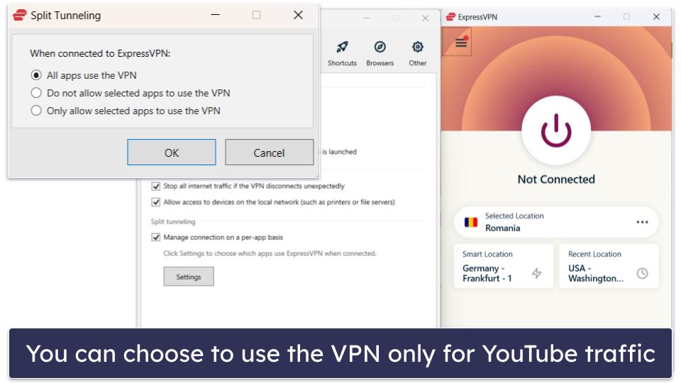 🥇1. ExpressVPN — Best VPN for Unblocking YouTube in 2024