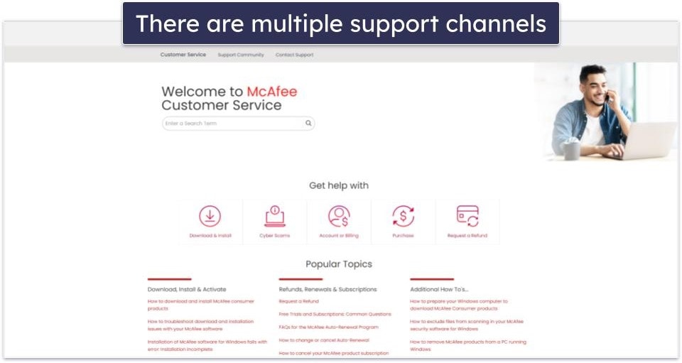 McAfee Safe Connect Customer Support