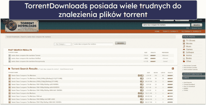 7. TorrentDownloads