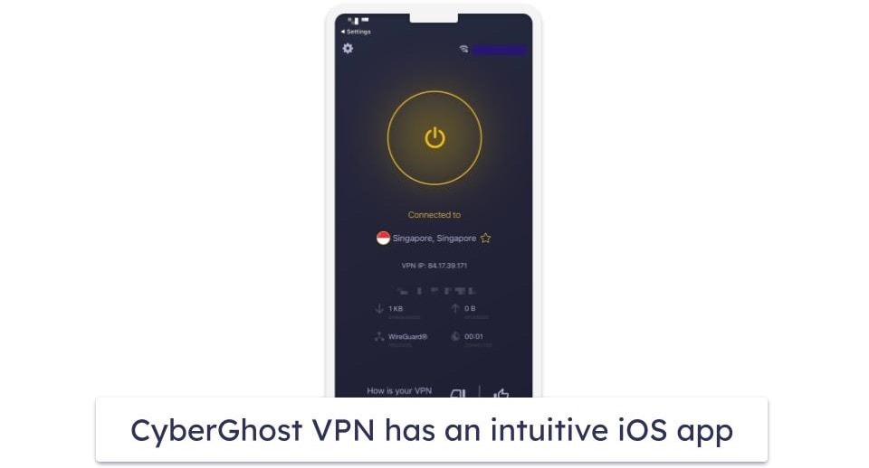 🥈2. CyberGhost VPN — Great iOS VPN for Streaming