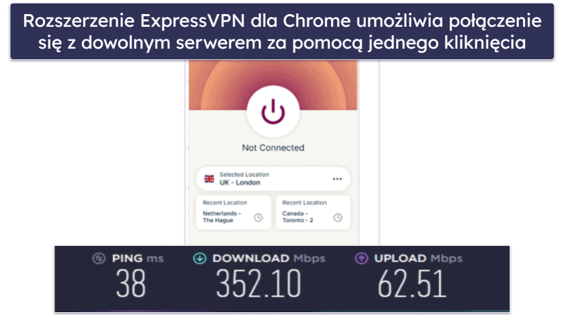 🥇1. ExpressVPN — Ogólnie najlepszy VPN na Chrome