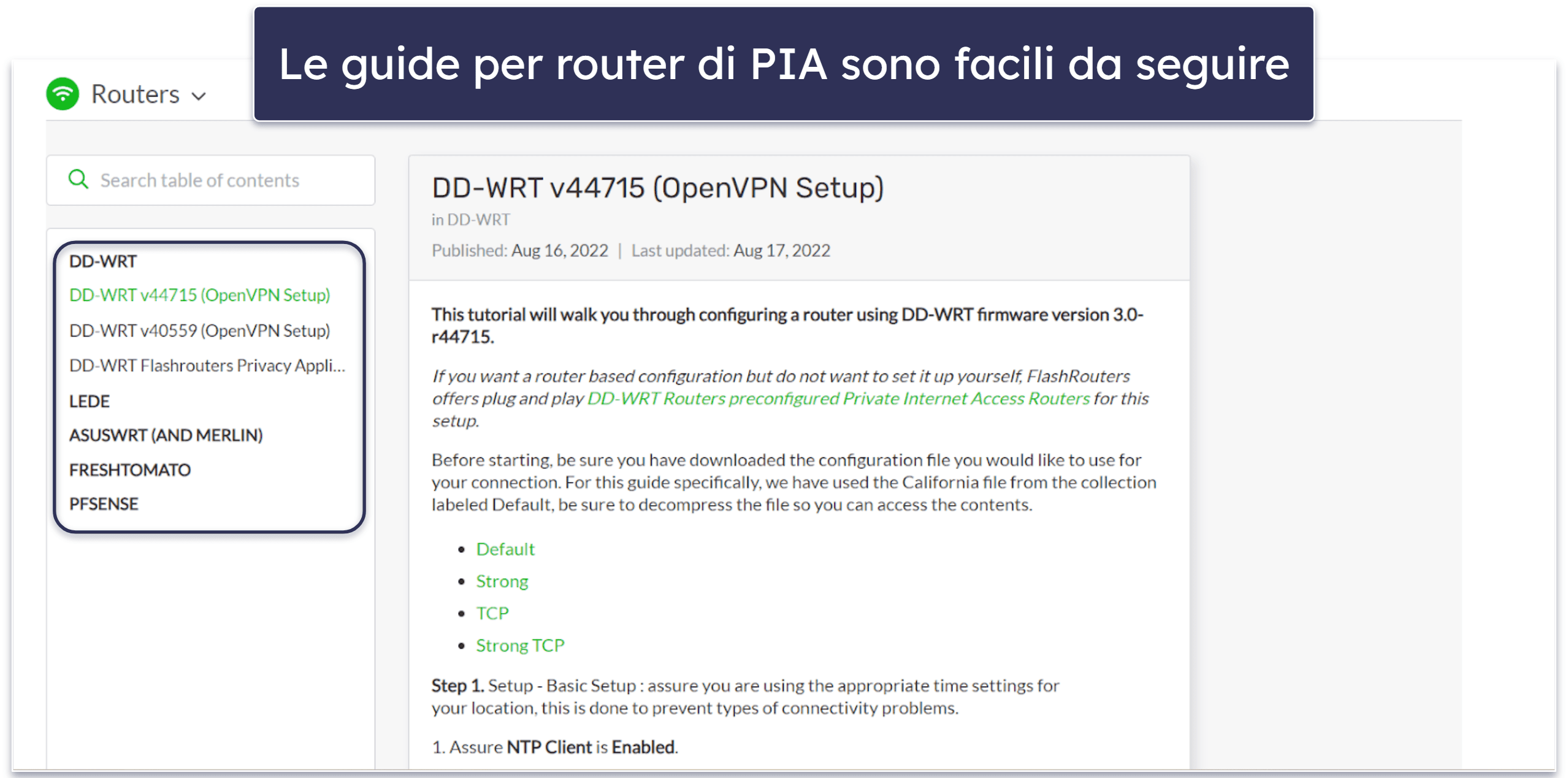 🥈2. Private Internet Access: ottime caratteristiche di privacy e sicurezza per Chromecast