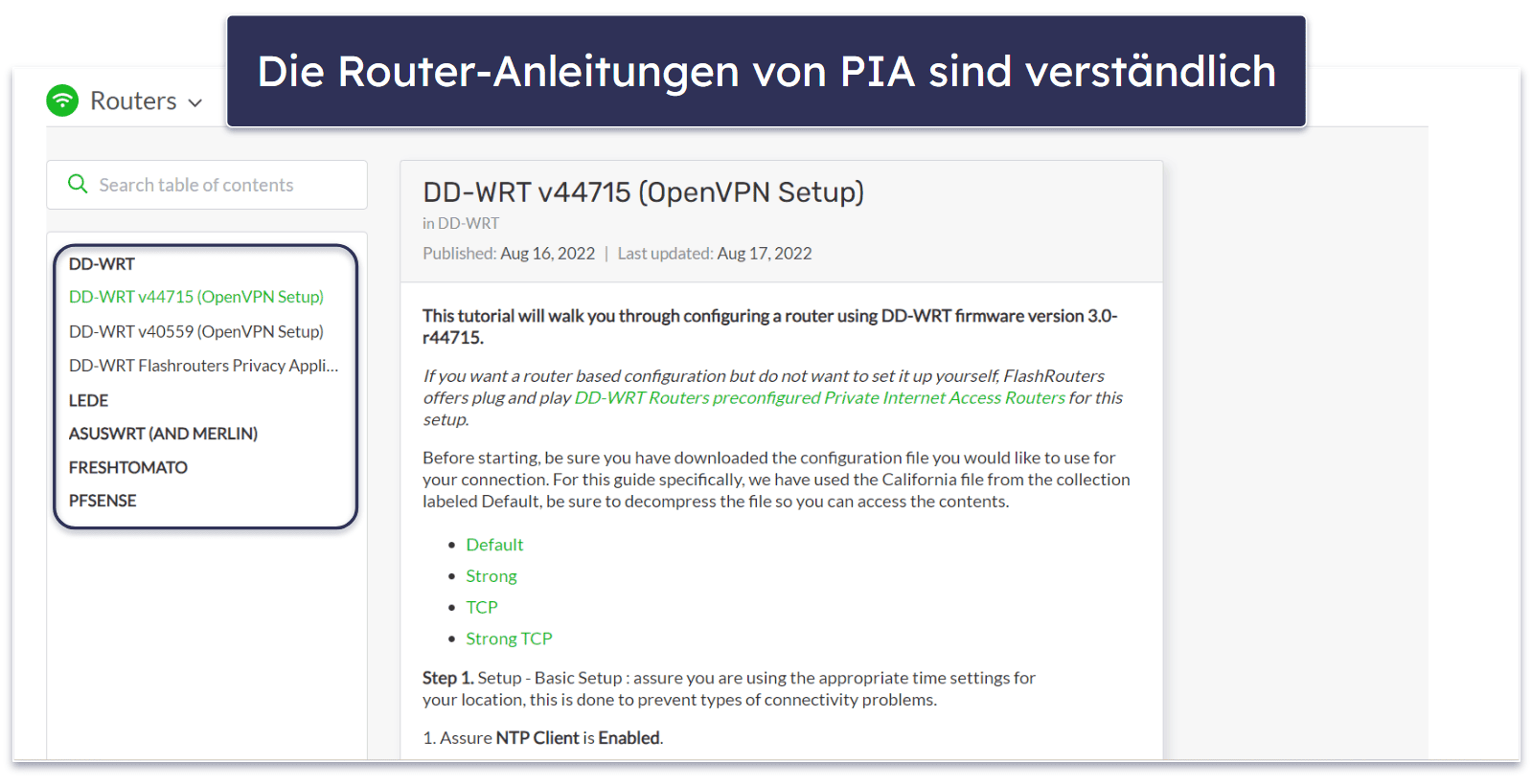 🥈2. Private Internet Access: tolle Funktionen für Privatsphäre und Sicherheit für Chromecast