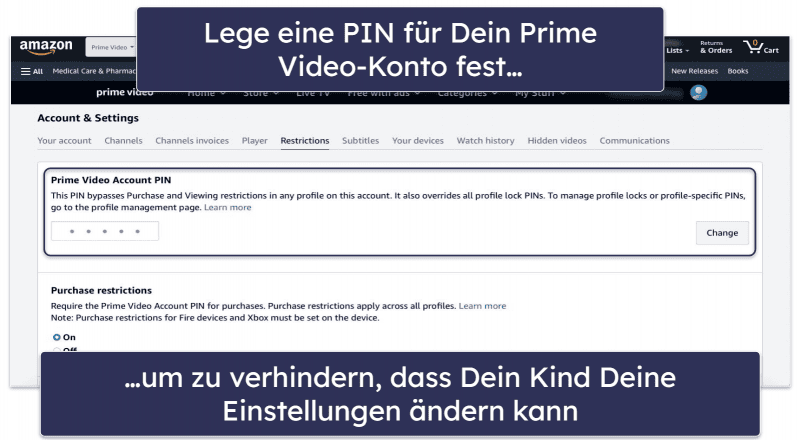 So richtest Du die Amazon Prime Kindersicherung ein