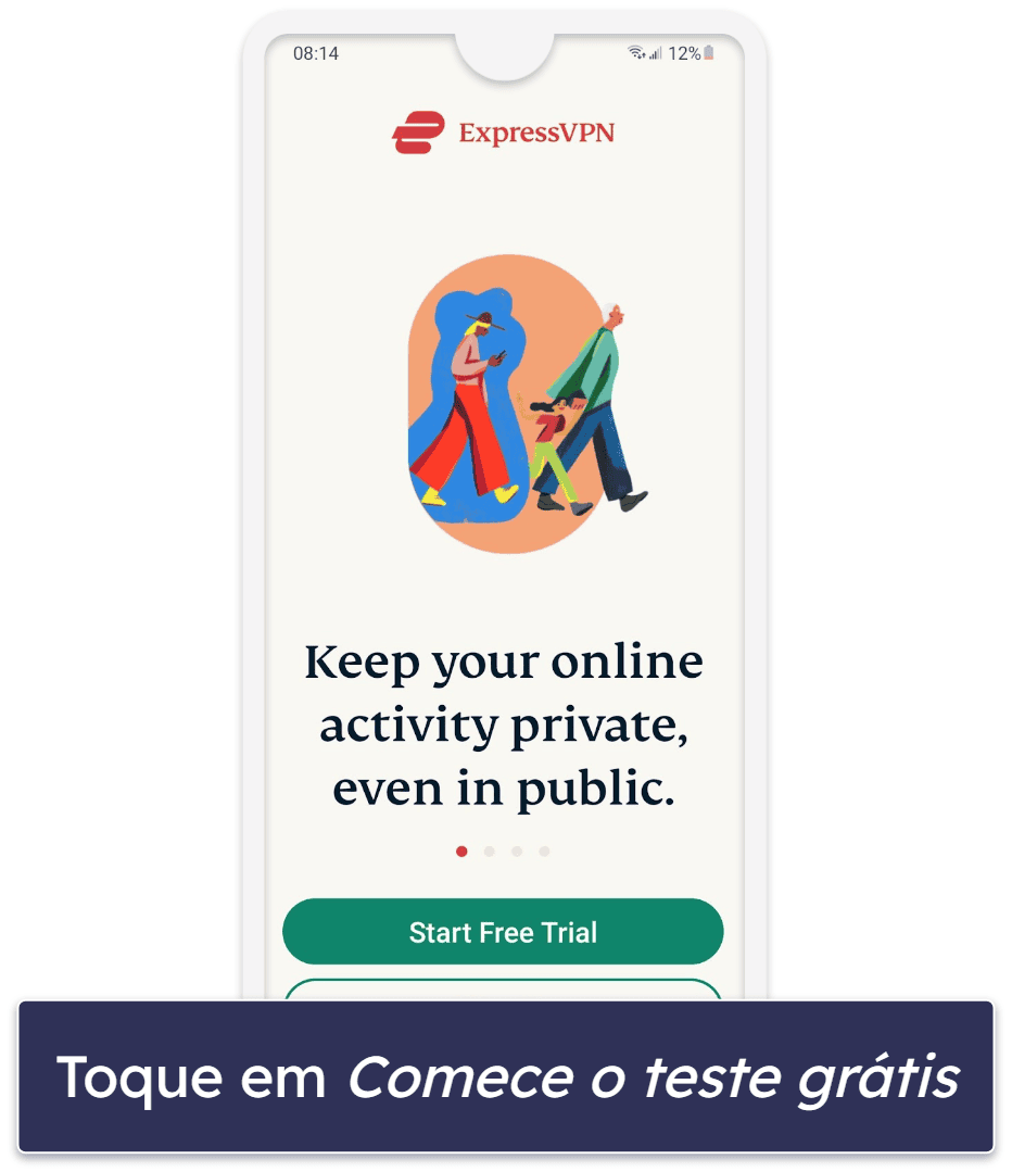Como Solicitar o Teste Grátis de 7 dias da ExpressVPN (Somente para Celular)