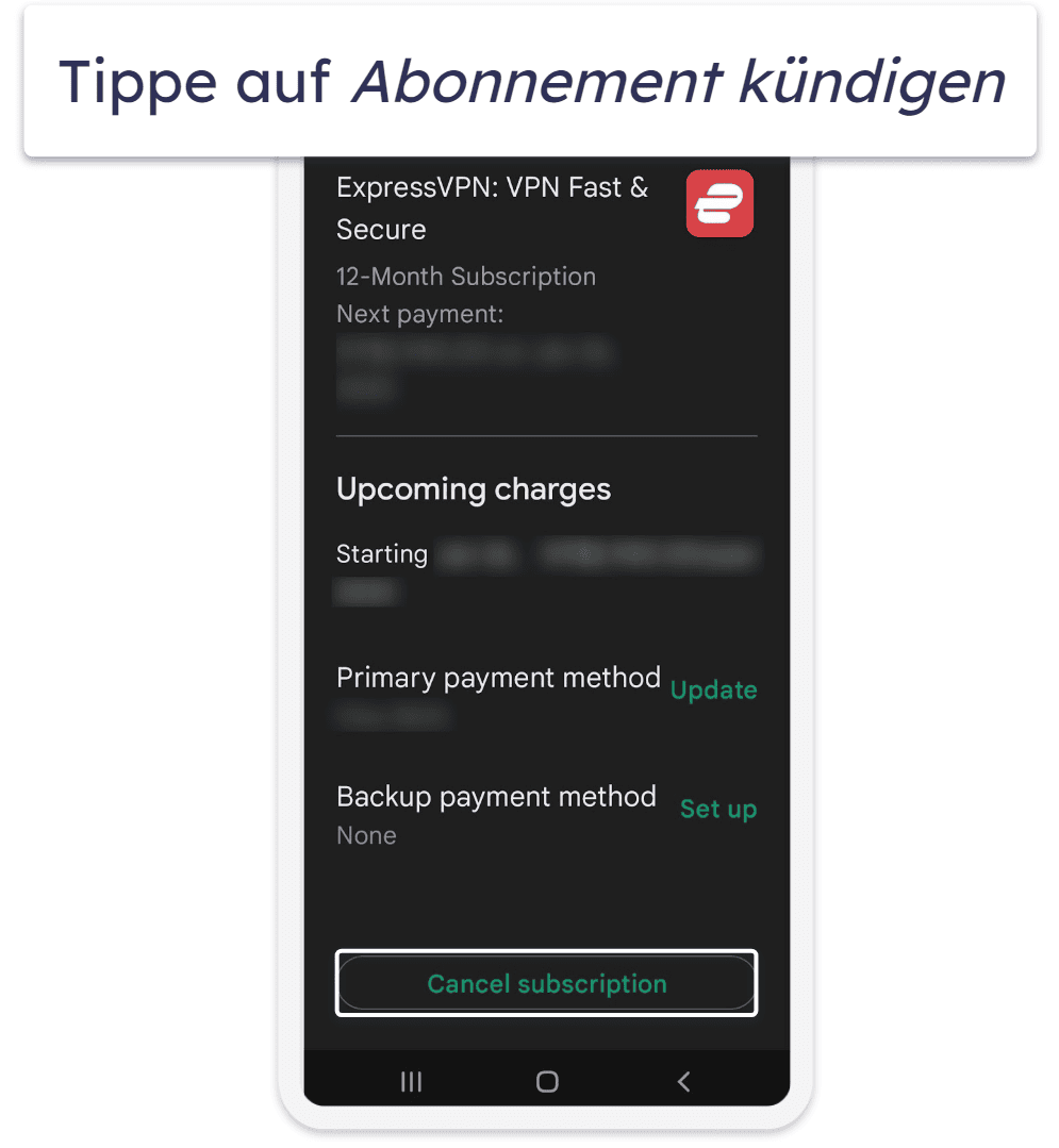 So nutzt Du die kostenlose 7-tägige Testversion von ExpressVPN (nur für Mobilgeräte)