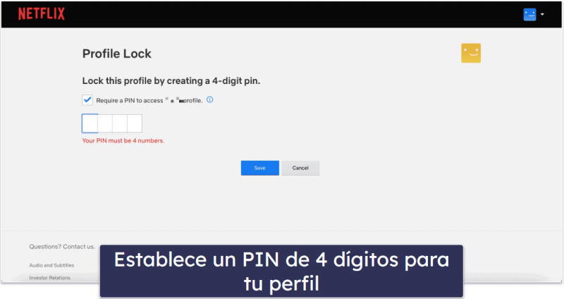 Cómo configurar el control parental en Netflix