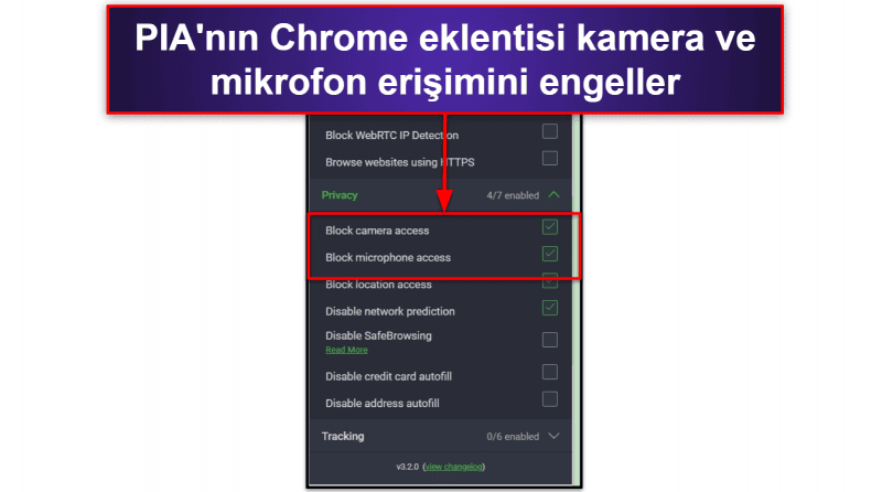 🥈2. Private Internet Access — Chrome için Ek Gizlilik Özellikleri ile Kaliteli Uzantı