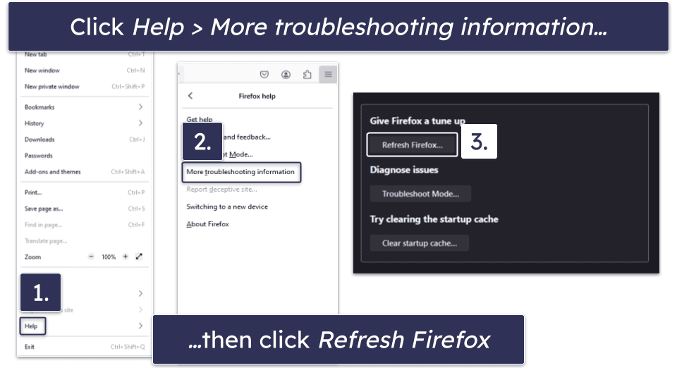 Step 3: Reset Browser Settings to Default.