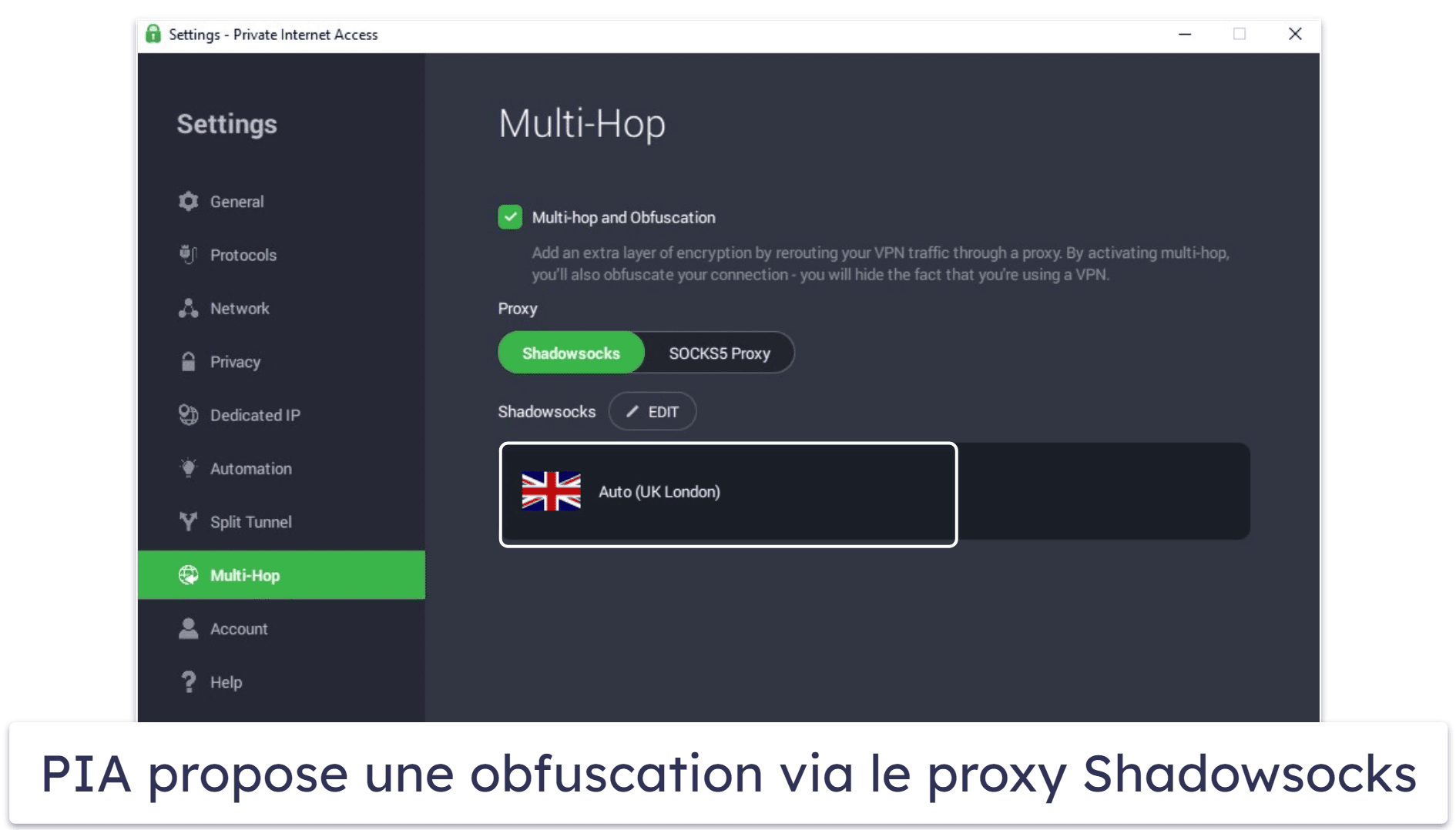 🥈2. Private Internet Access : VPN très personnalisable offrant un haut niveau de sécurité