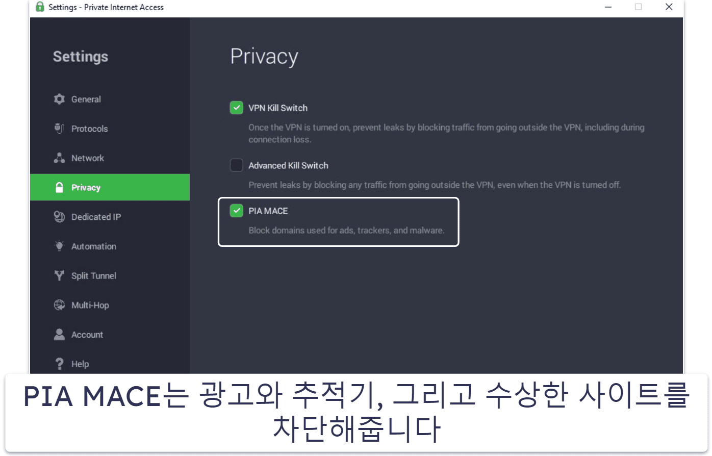 🥈2. PIA(Private Internet Access): 웹 브라우징과 토렌트 다운로드에 적합한 월간 플랜