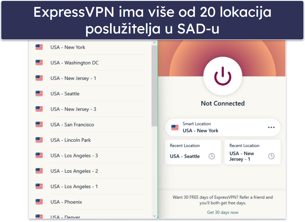 🥇1. ExpressVPN: Najbolji VPN za streaming platforme Hulu u 2026