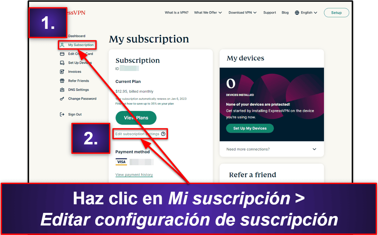 Cómo cancelar suscripción ExpressVPN (guía paso a paso)