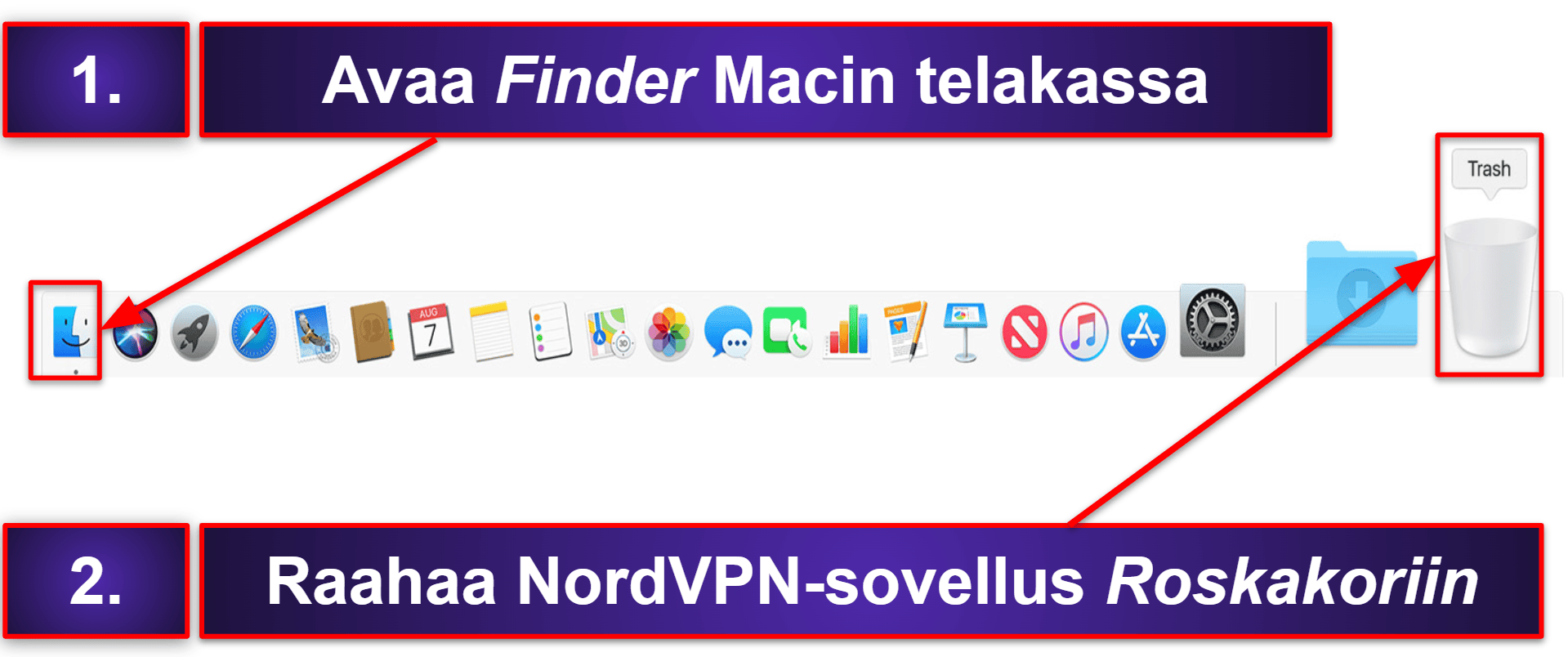 Kuinka poistaa kaikki NordVPN-tiedostot laitteistasi