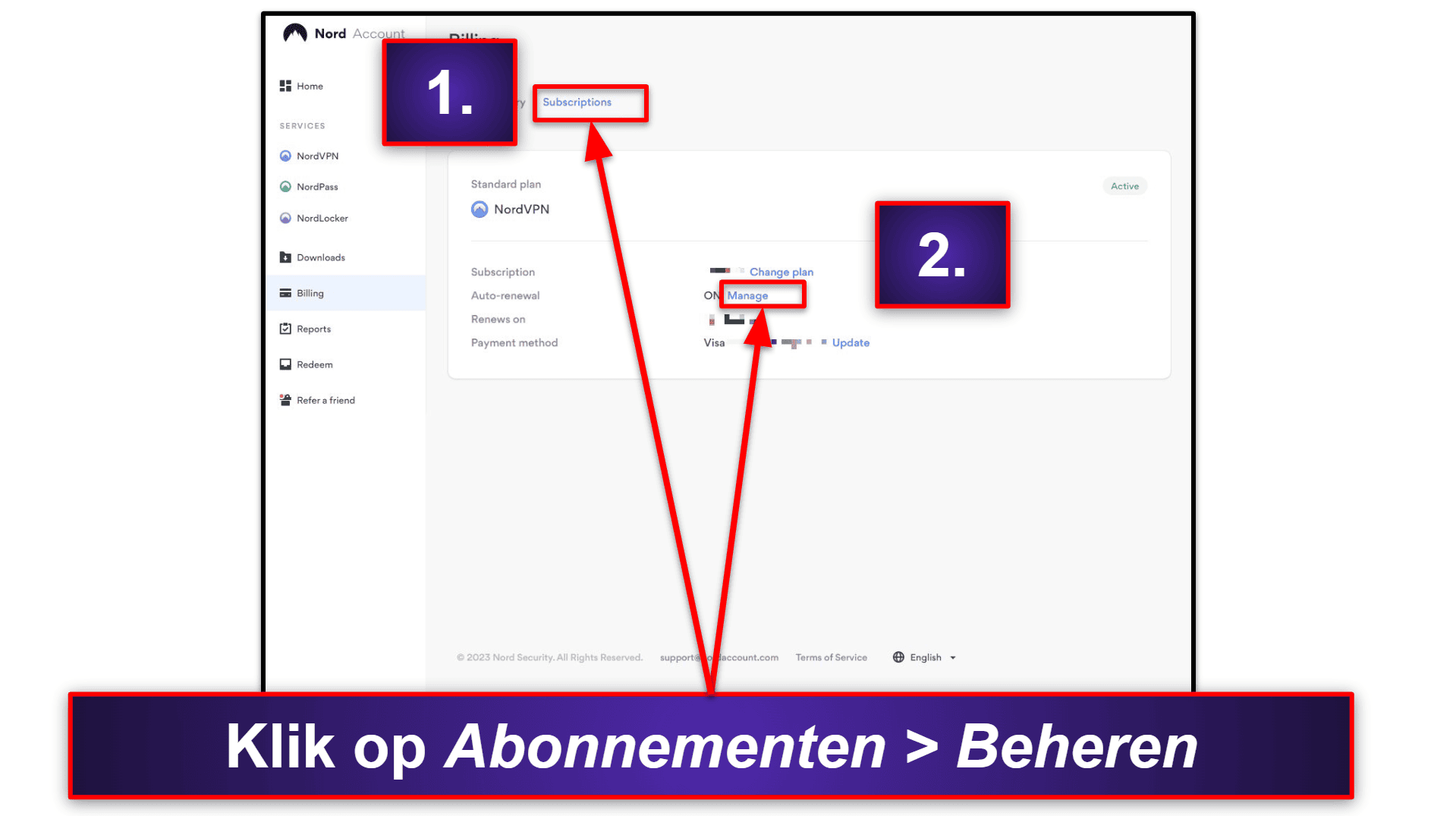Hoe je NordVPN abonnement opzeggen (stapsgewijze handleiding)