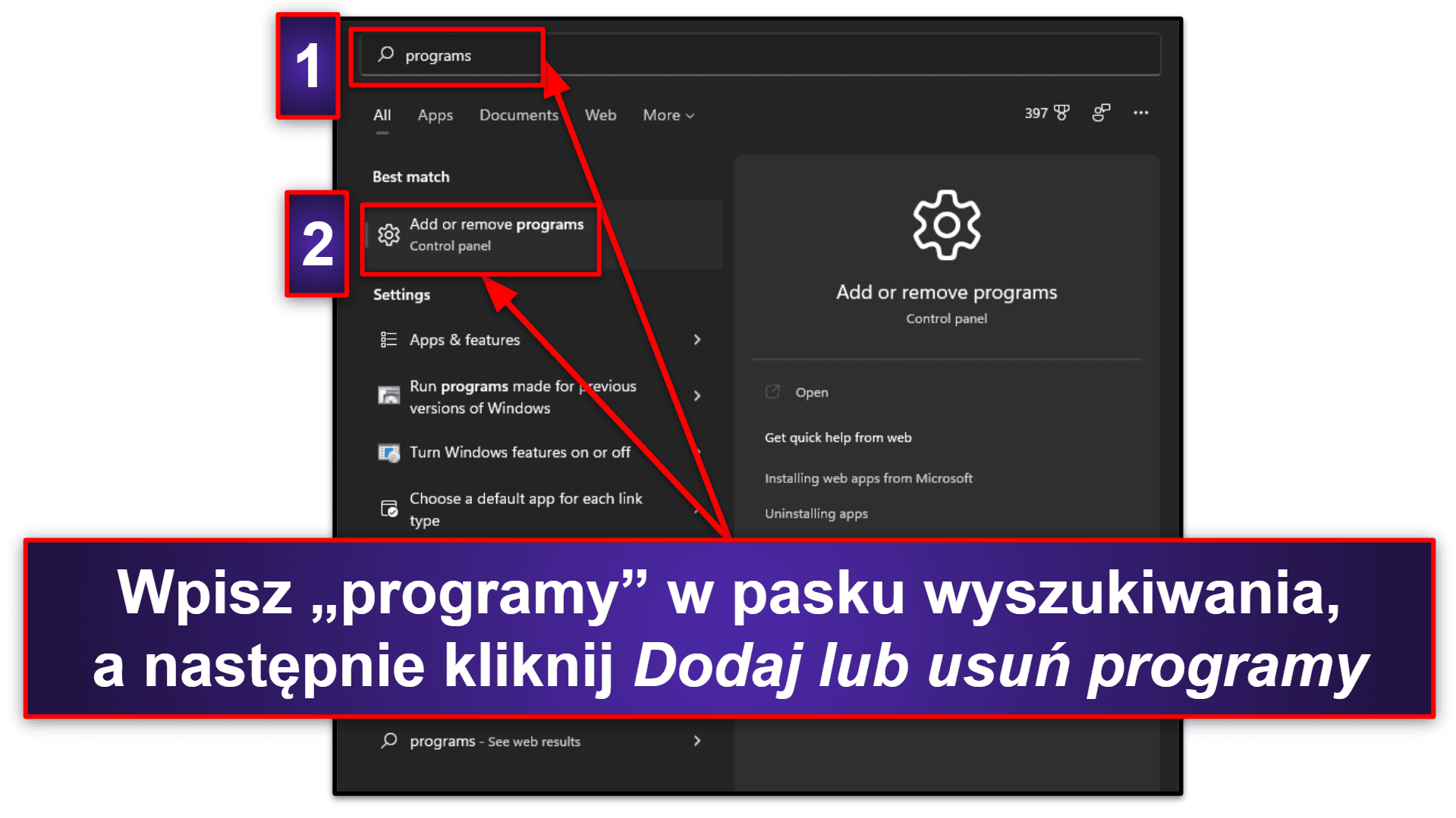 Jak odinstalować i całkowicie usunąć pliki NordVPN z Twoich urządzeń