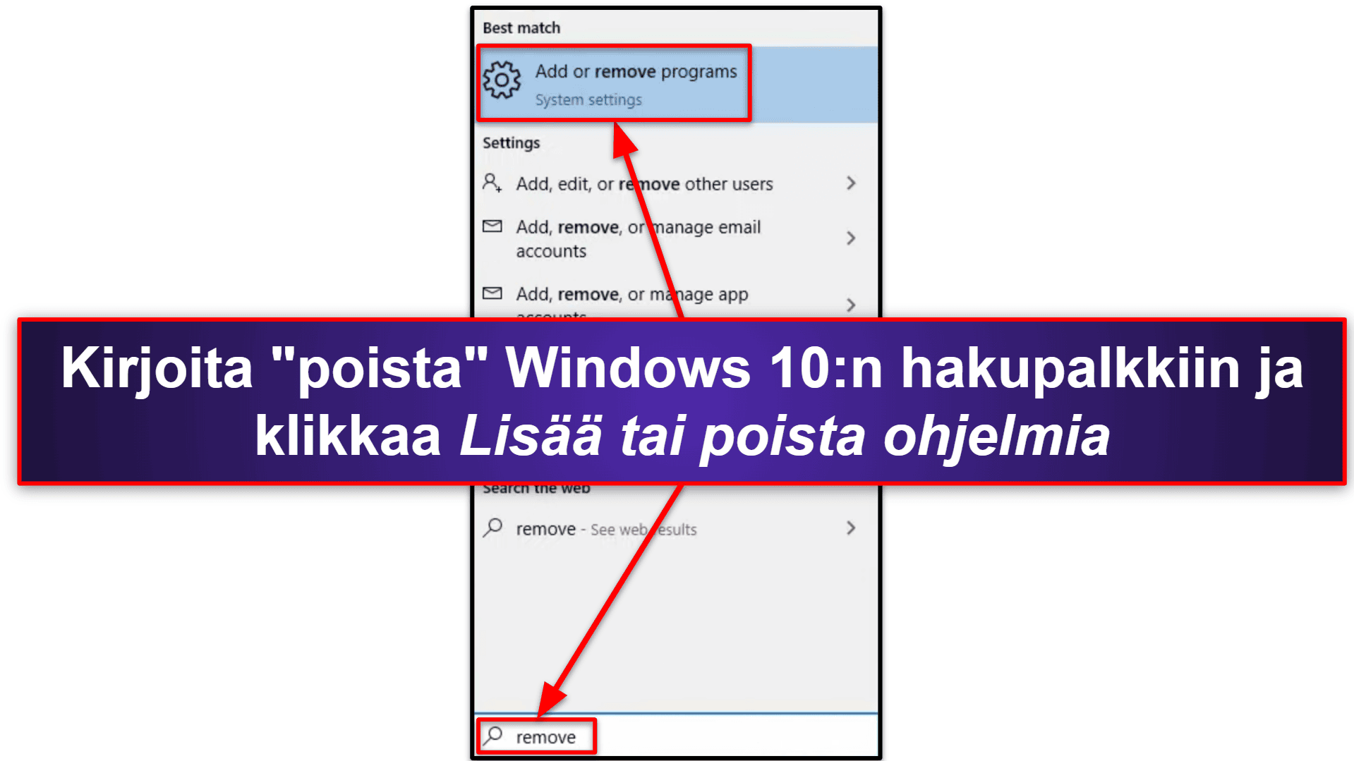 Kuinka poistaa kaikki NordVPN-tiedostot laitteistasi