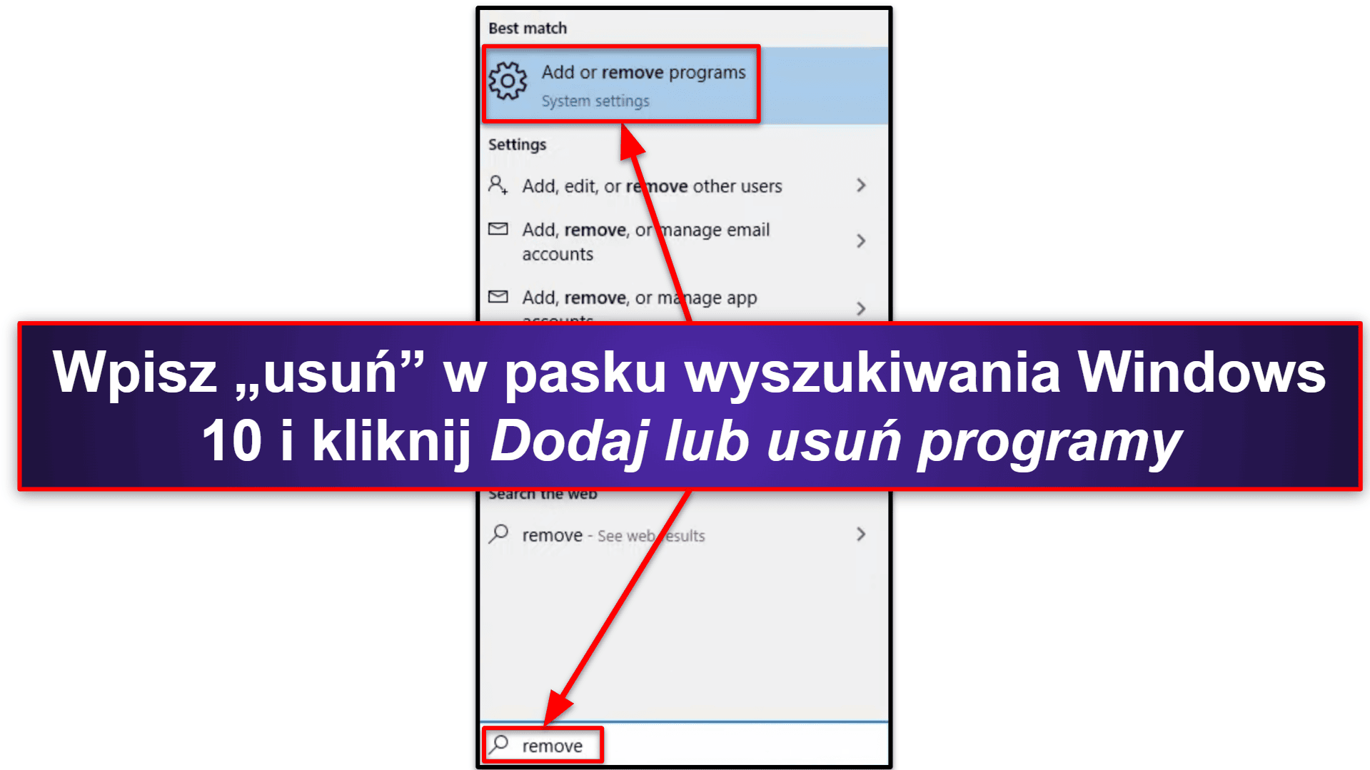 Jak odinstalować i całkowicie usunąć pliki NordVPN z Twoich urządzeń