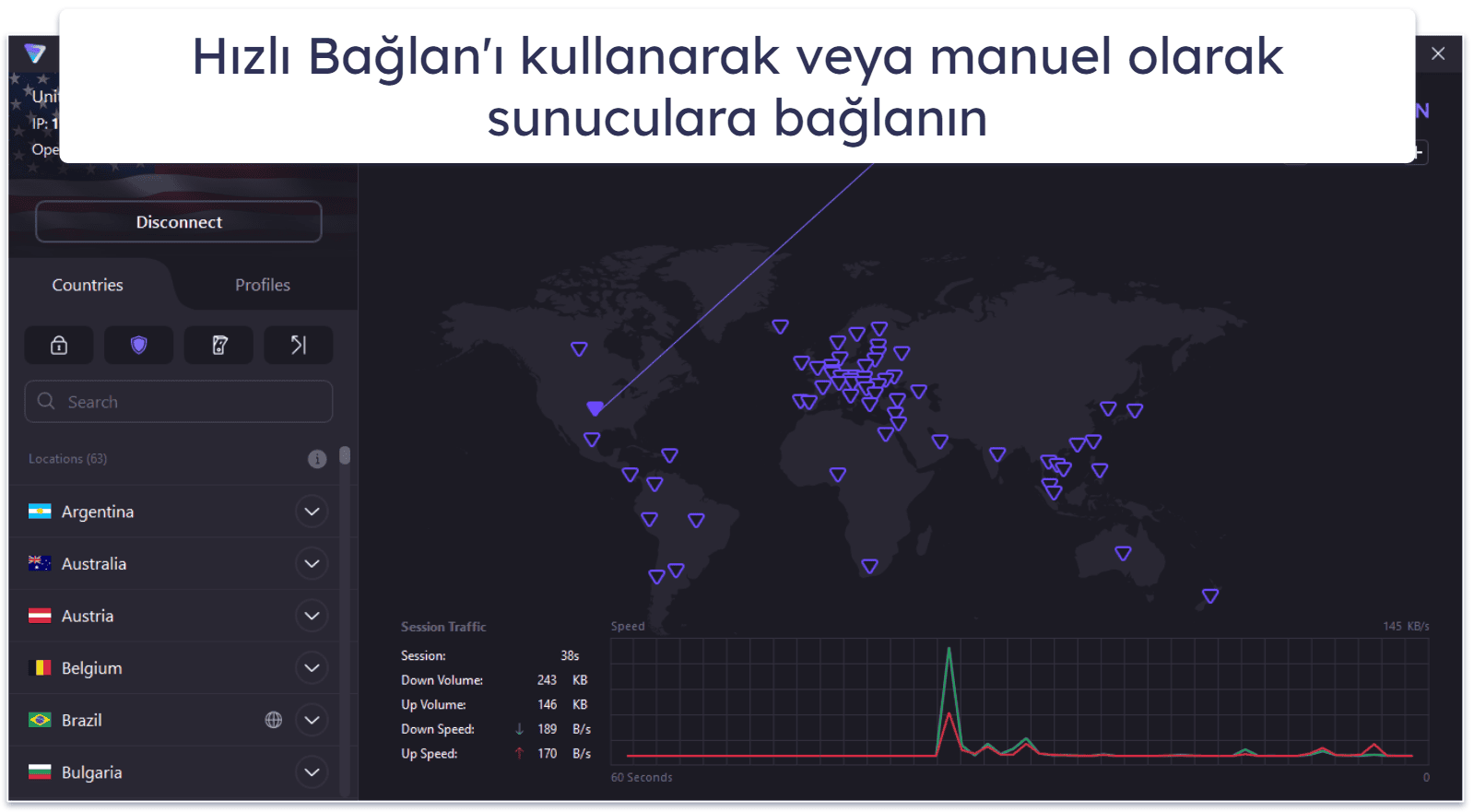 🥉3. Proton VPN : Sınırsız Veri Kullanım Hakkı Sağlayan Harika Bir Ücretsiz VPN