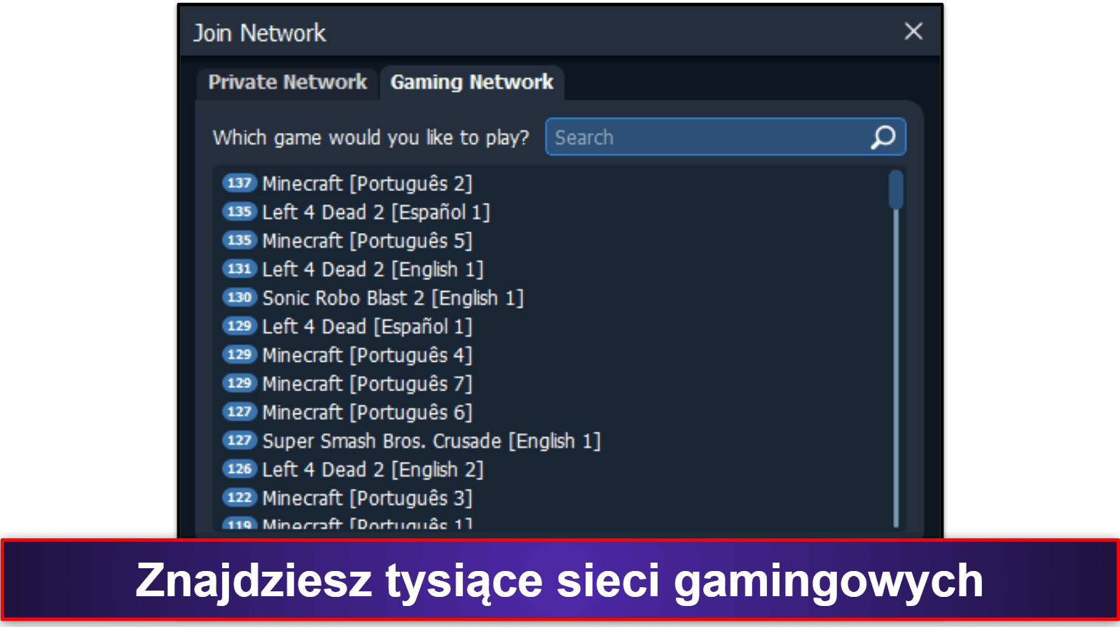 Serwery i adresy IP Radmin VPN