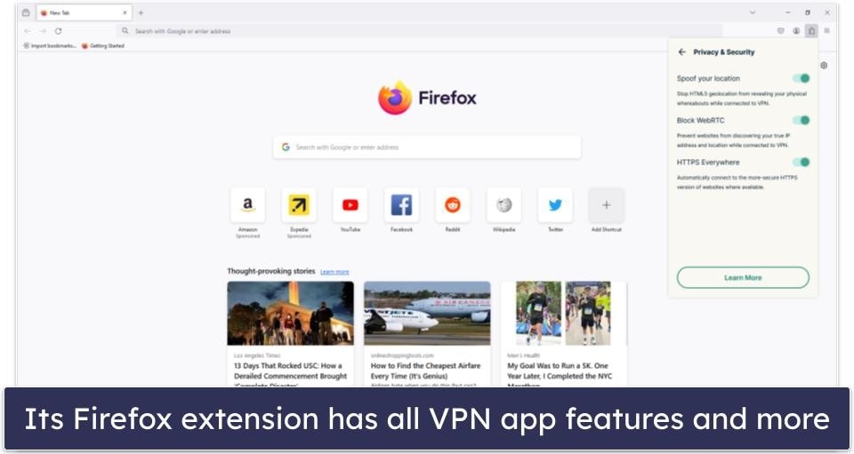 🥇1. ExpressVPN — Best VPN for Firefox in 2024