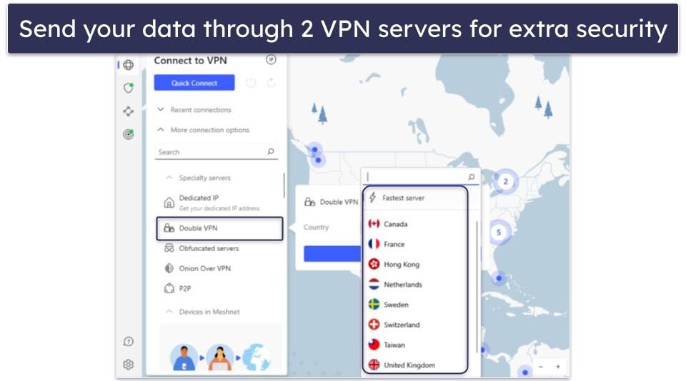 4. NordVPN — Secure VPN With an Interactive Server Map