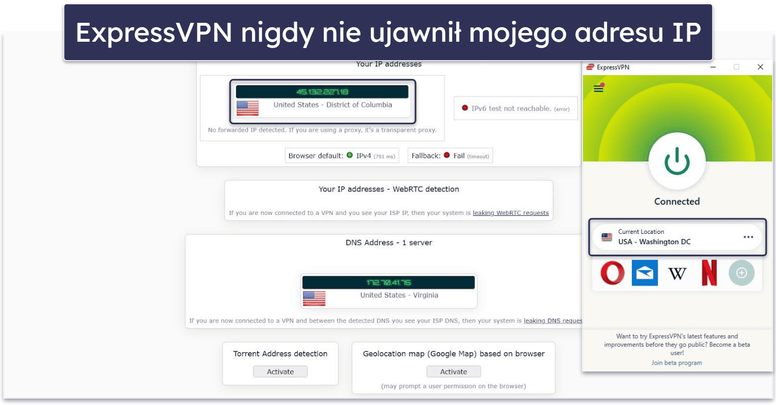 🥇1. ExpressVPN: Ogólnie rzecz biorąc najlepsze rozszerzenie VPN do Chrome w 2026 roku
