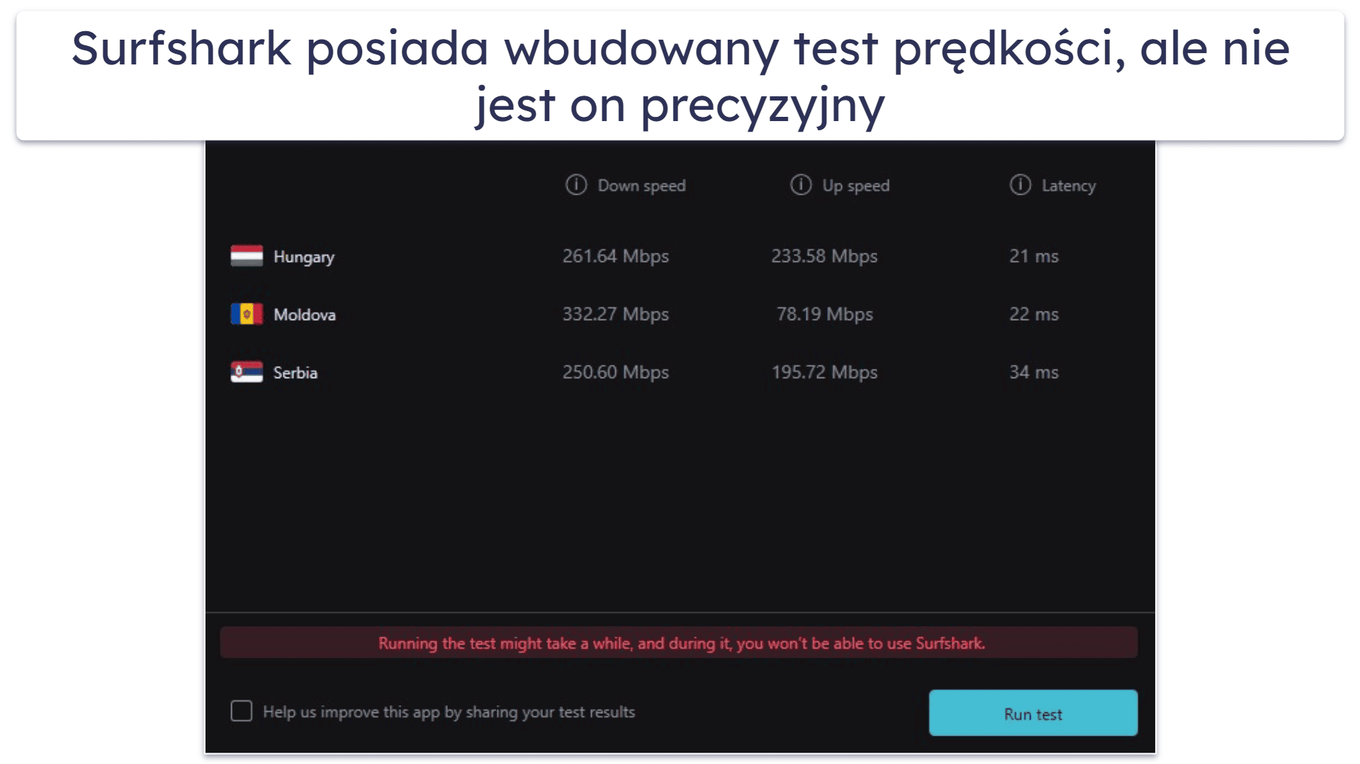 5. Surfshark: Niezawodny VPN do streamingu z dużymi prędkościami