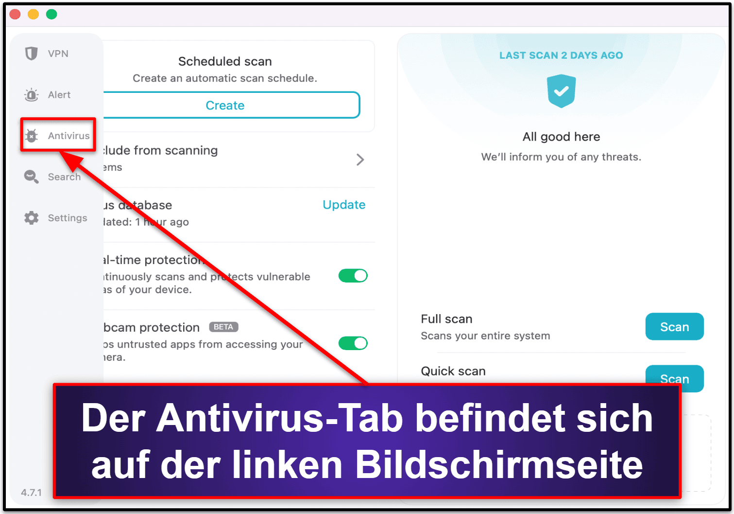 Surfshark Antivirus – Benutzerfreundlichkeit und Einrichtung