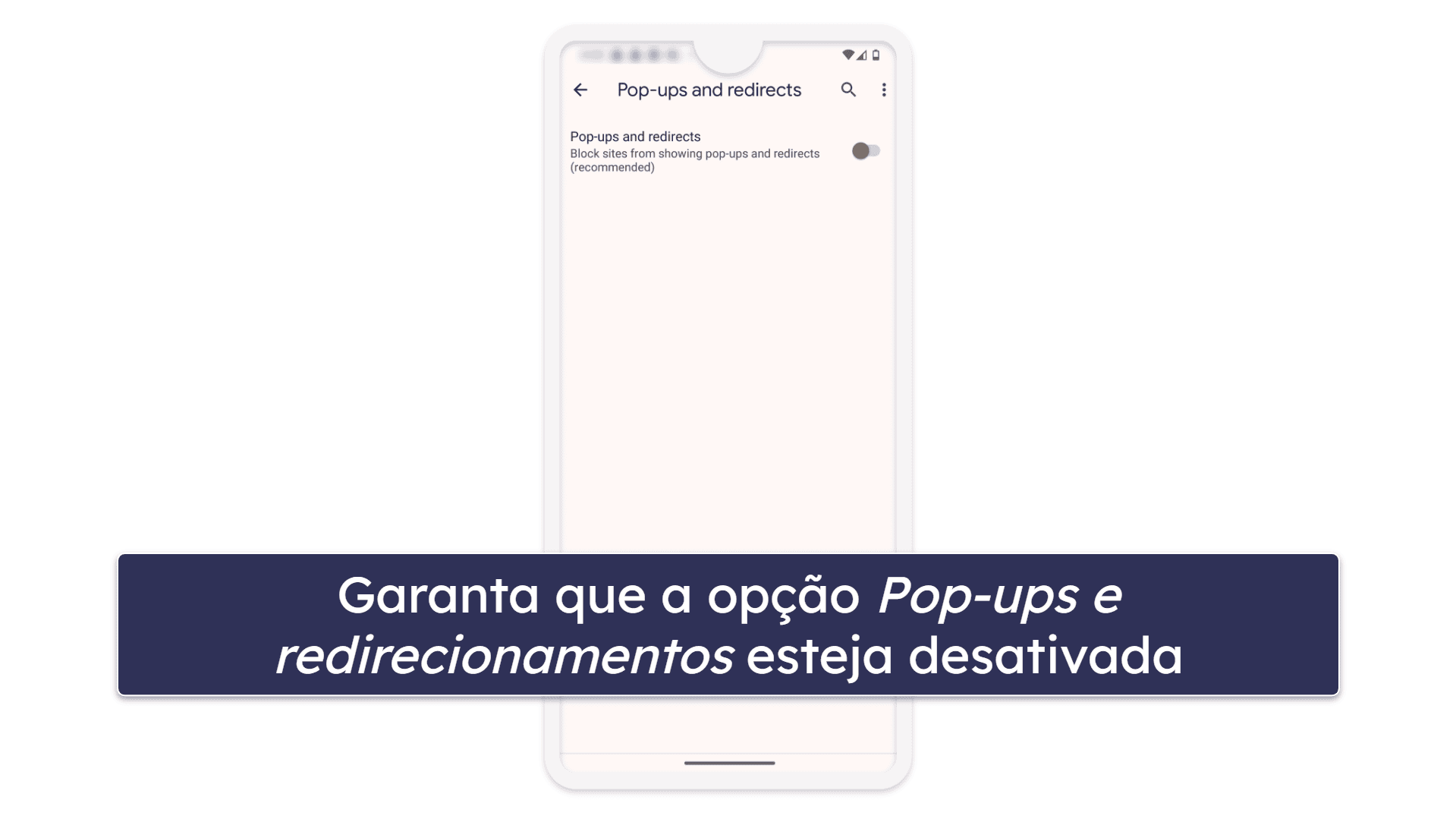 3º passo. Desative pop-ups e redirecionamentos no seu servidor