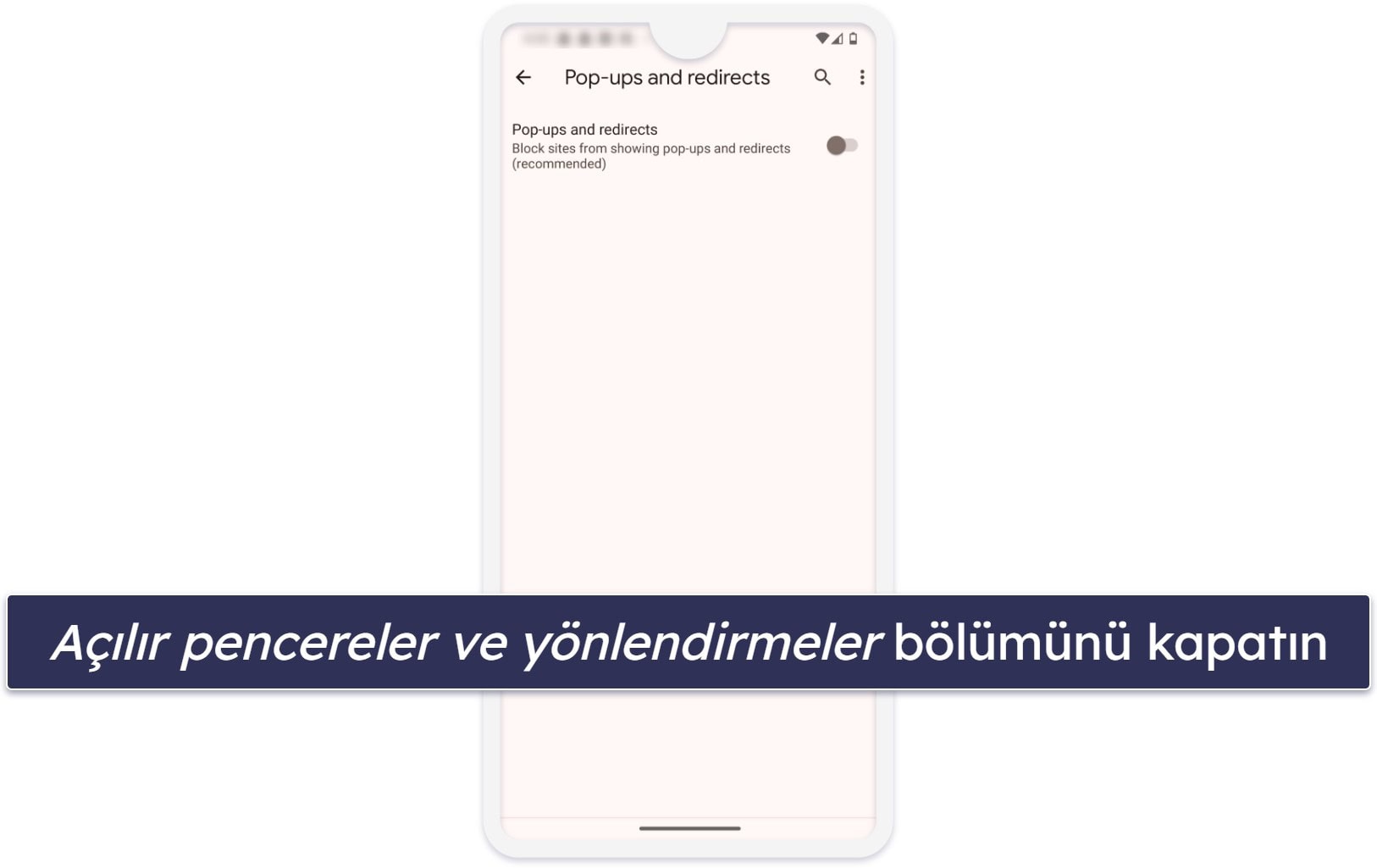 3. Adım: Tarayıcınızda Bulunan Pop-Up Yazılımlarını ve Yönlendirmelerini Devre Dışı Bırakın
