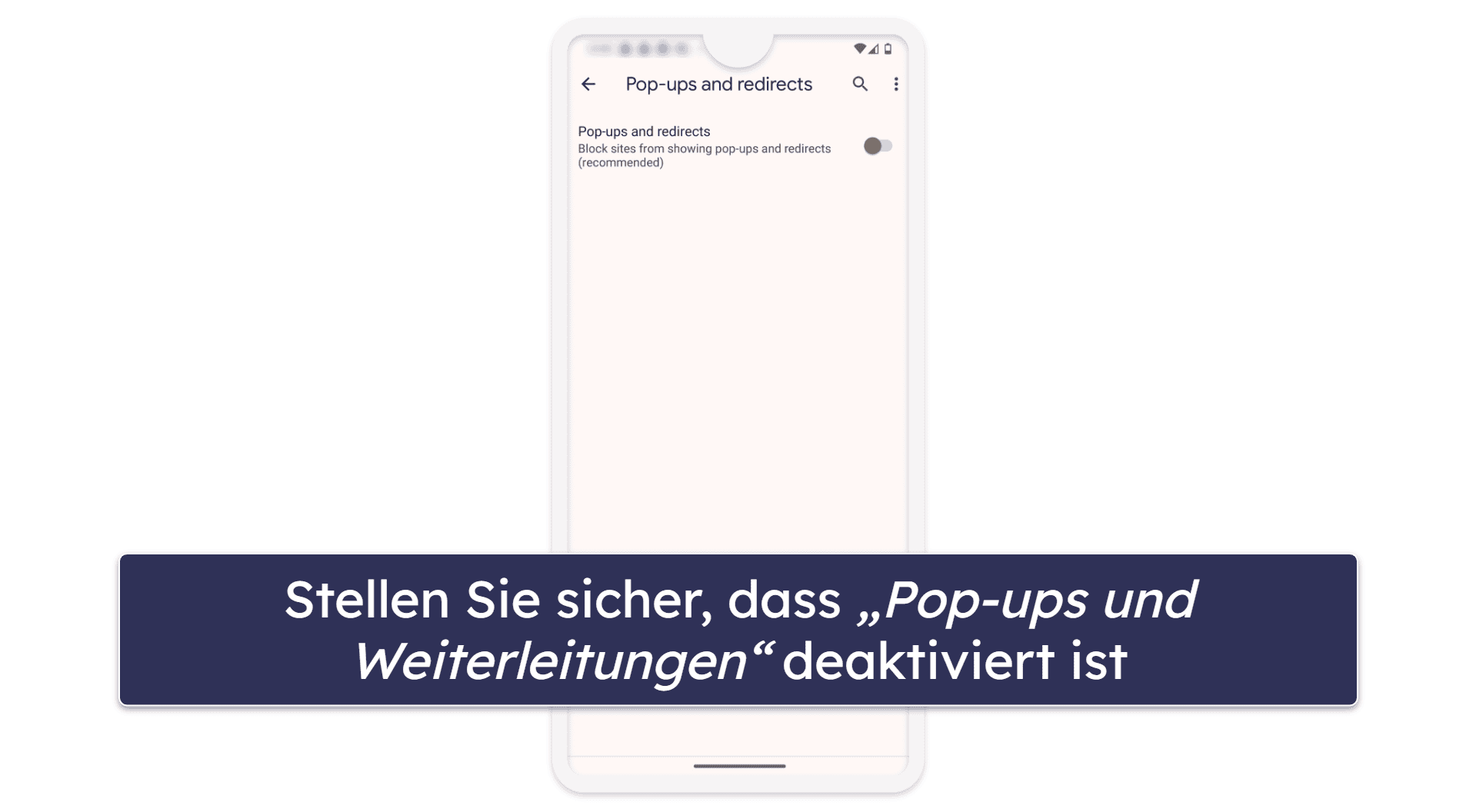 Schritt 3. Deaktivieren Sie Pop-Ups und Weiterleitungen in Ihrem Browser