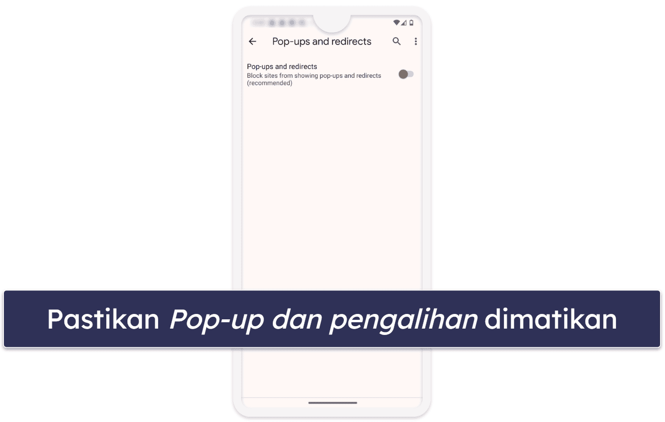 Langkah 3. Nonaktifkan pop-up dan Alihkan di Peramban Anda