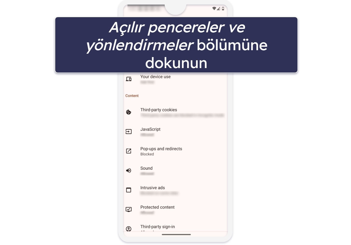 3. Adım: Tarayıcınızda Bulunan Pop-Up Yazılımlarını ve Yönlendirmelerini Devre Dışı Bırakın