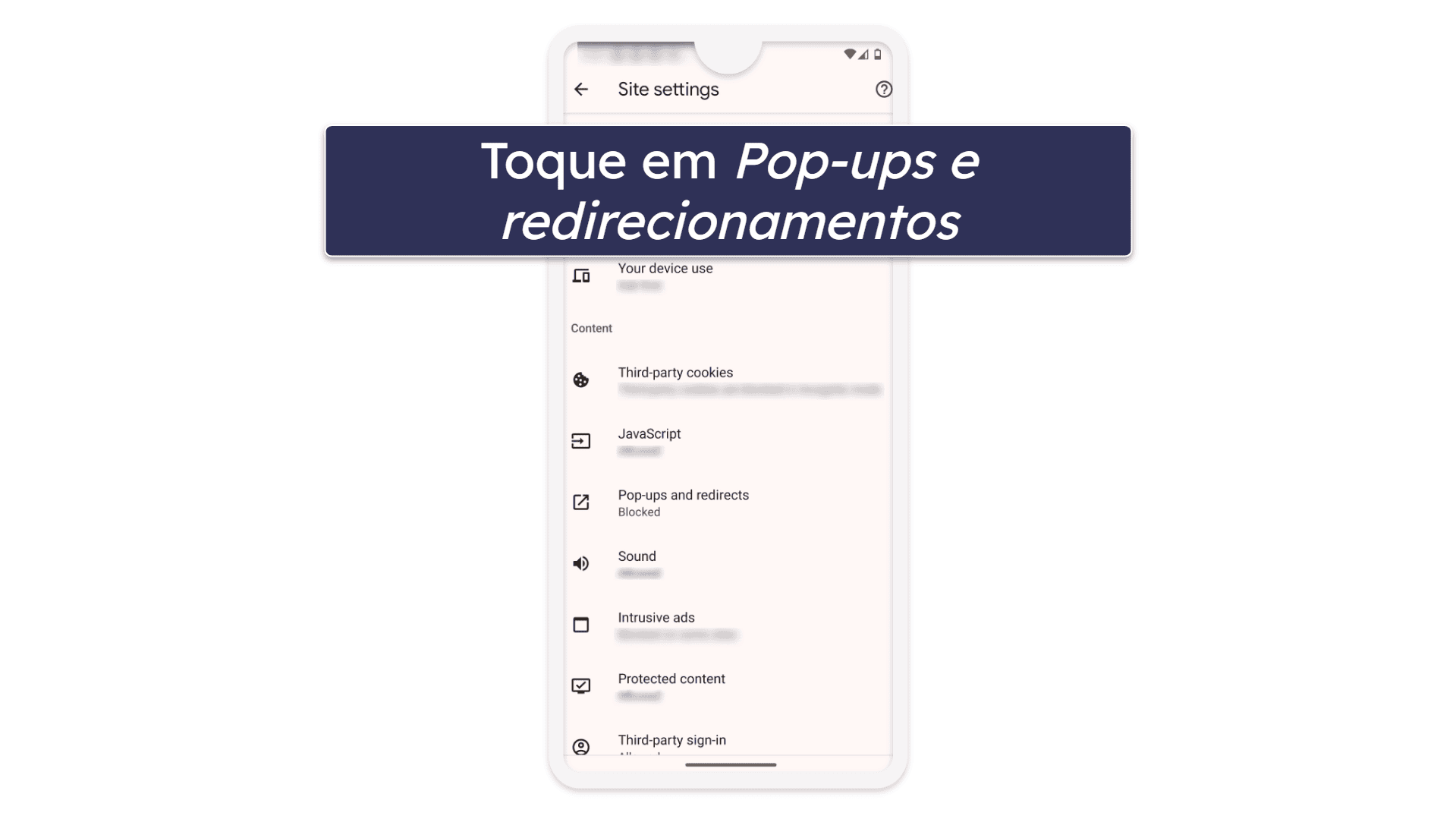 3º passo. Desative pop-ups e redirecionamentos no seu servidor