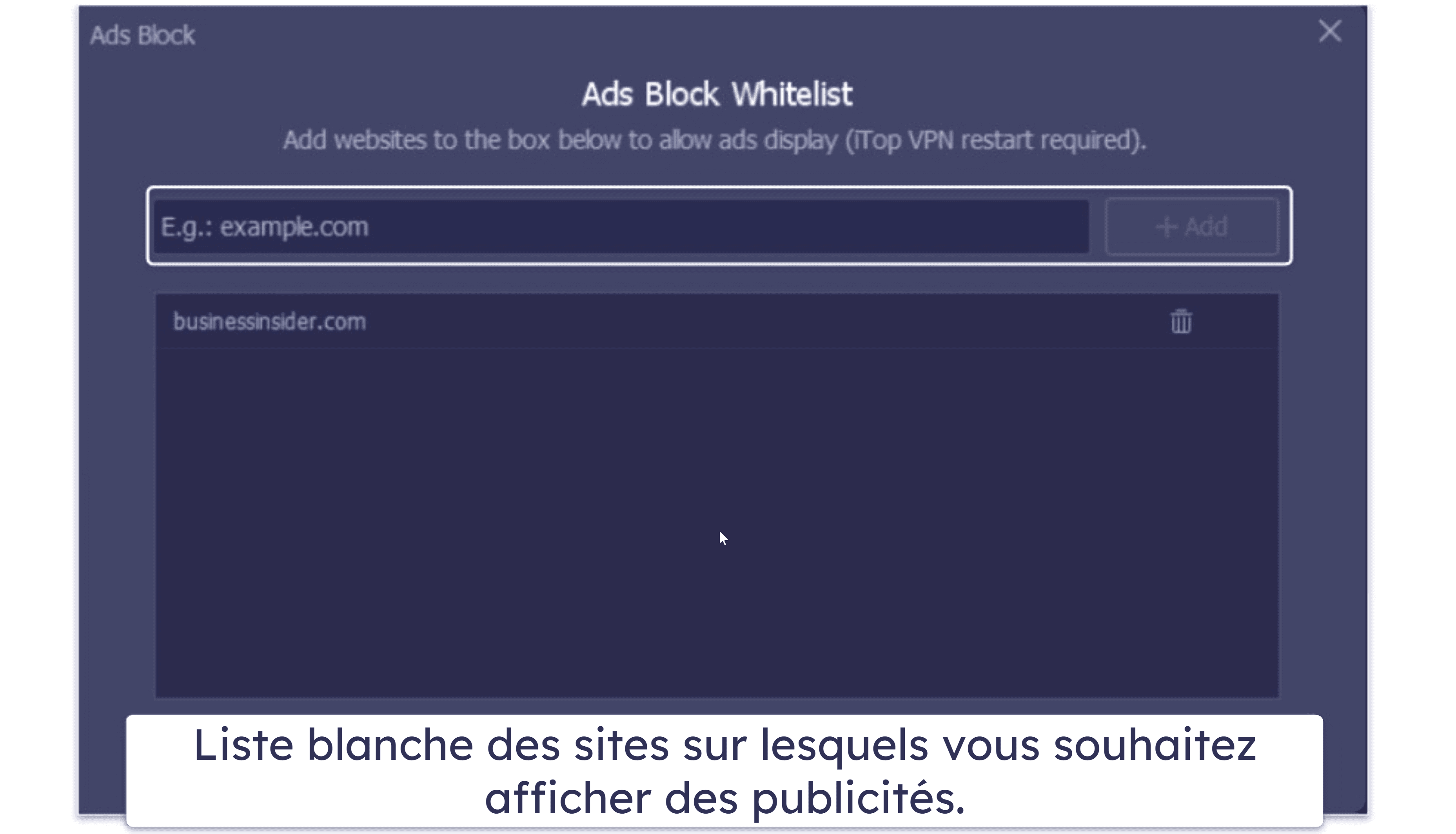 Fonctionnalités du VPN iTop