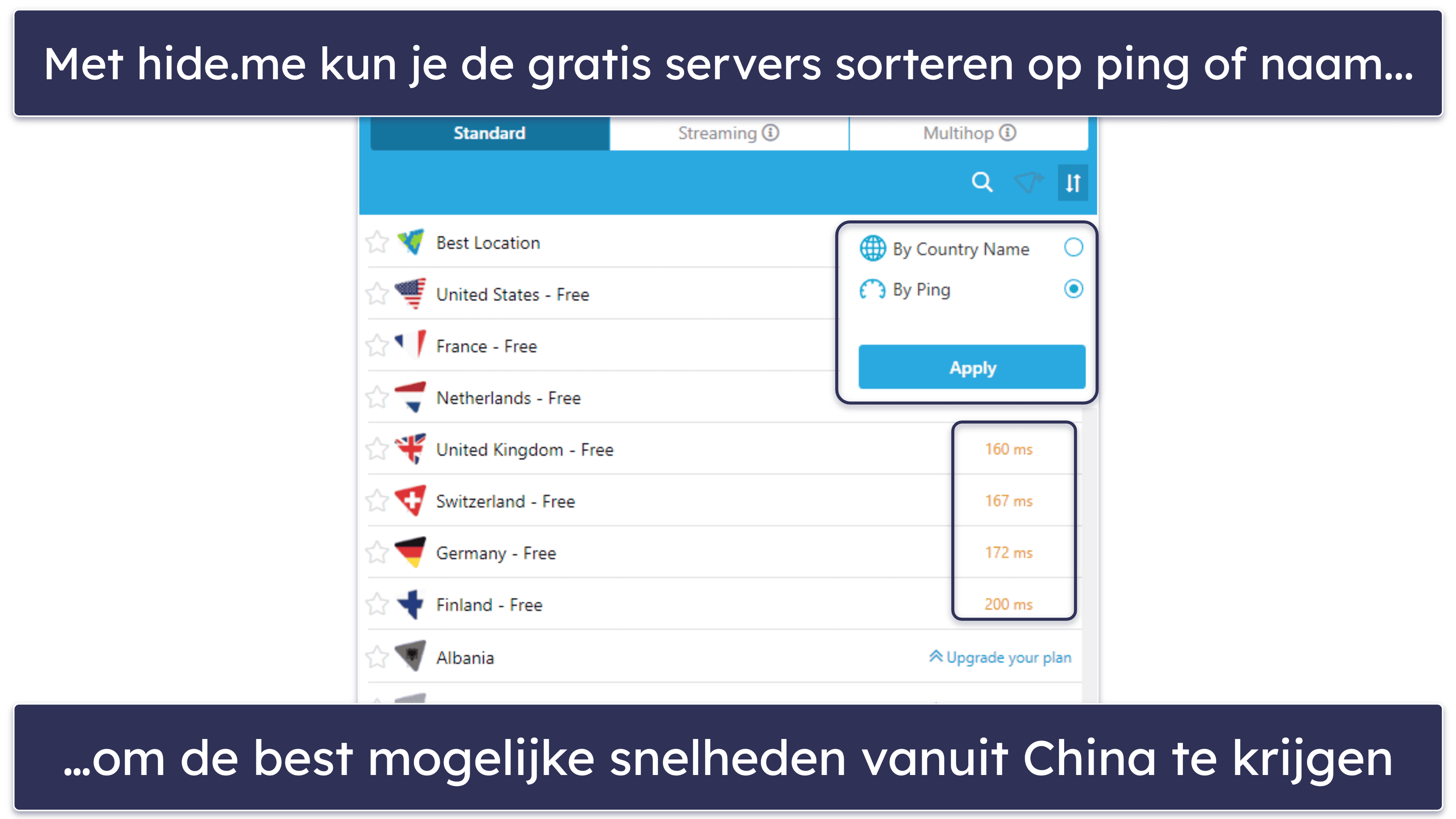 4. hide.me — Goede beveiligingsfuncties om in China op het internet te surfen