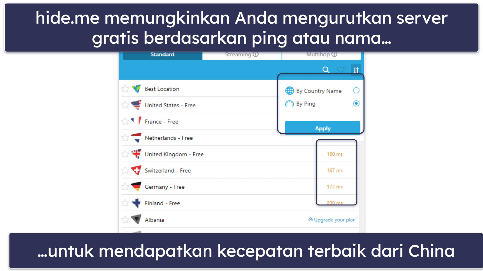 4. hide.me: Cocok untuk Tetap Terhubung ke Aplikasi Sehari-hari di China
