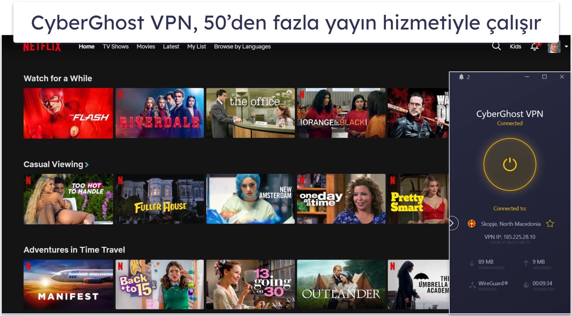 🥉3. CyberGhost VPN — Yayınları İzlemek İçin Son Derece İyi Bir Brave VPN Uygulaması