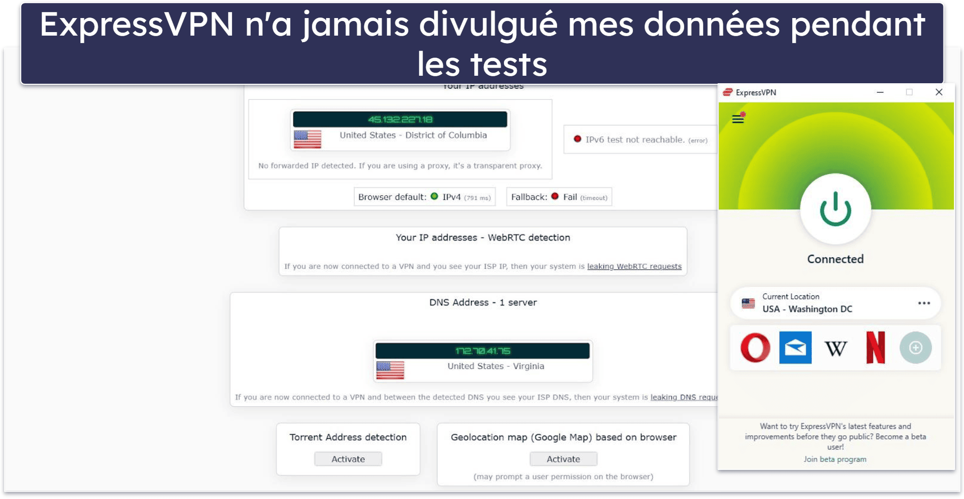 🥇1. ExpressVPN — Meilleur VPN pour le navigateur Brave