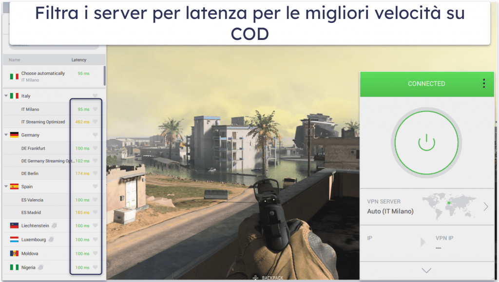 🥈2. Private Internet Access – VPN altamente personalizzabile con ottime velocità per il gaming
